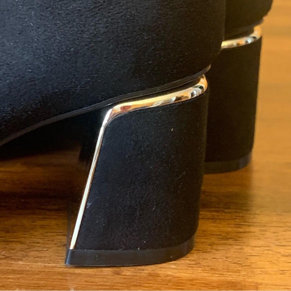 Zara basic NWT over the knee boots. Black euro 35 USA 4.5/5 women’s gold trim - Picture 9 of 15